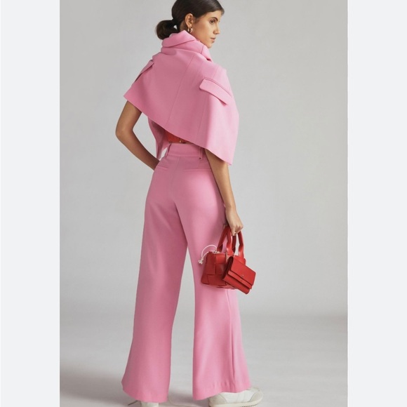 NWT Anthropologie/ Exquise Carnation Flared Trousers COLOR - Pink - Picture 3 of 6